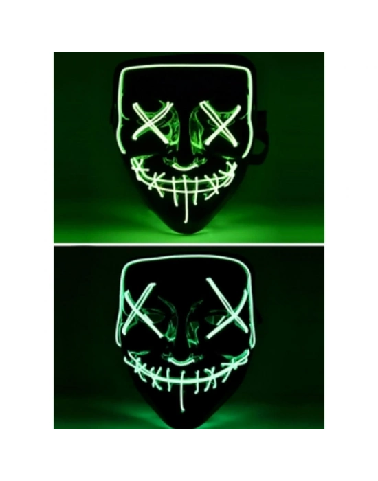 LED Işıklı Yeşil Maske