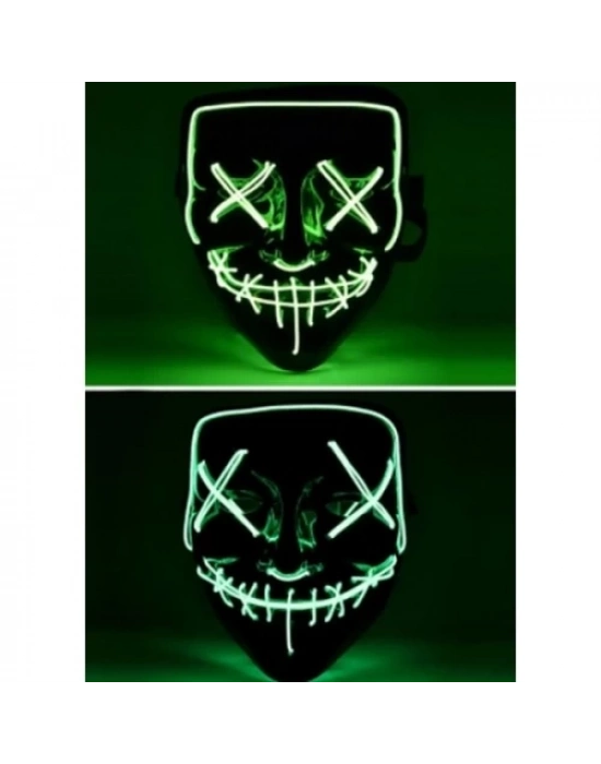 LED Işıklı Yeşil Maske
