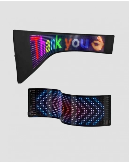 LED Matrix Piksel Panel Işığı USB Uygulama Kontrollü Kaydırmalı Yazı Ekranı