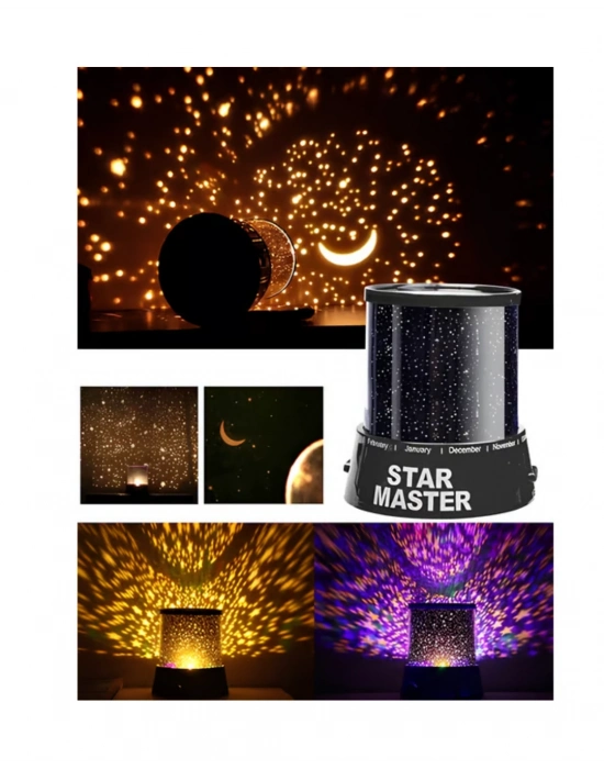LED Yıldız Projeksiyon Lambası Romantik Oda Atmosfer Işığı