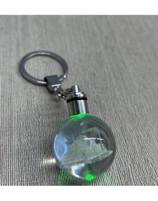 Ledli Ayasofya Tasarımı Kristal Anahtarlık