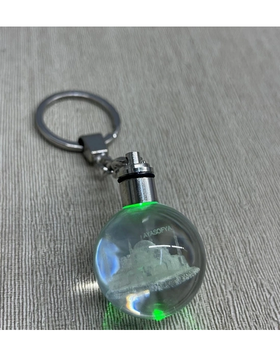 Ledli Ayasofya Tasarımı Kristal Anahtarlık Alk3803