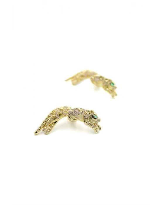 Leopar Küpe - Altın