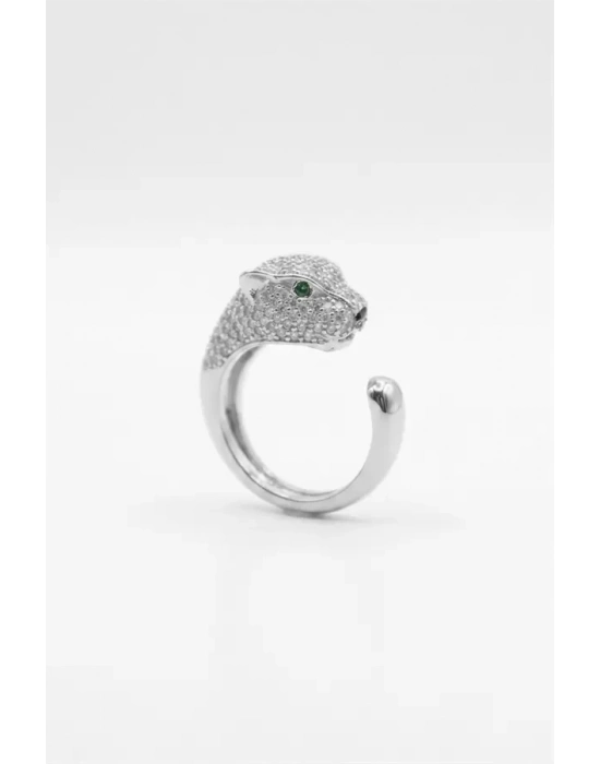 Leopar Yüzük - Gümüş