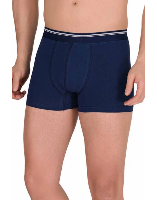 Likralı Erkek Büyük Beden Boxer Şort Lacivert 1097B