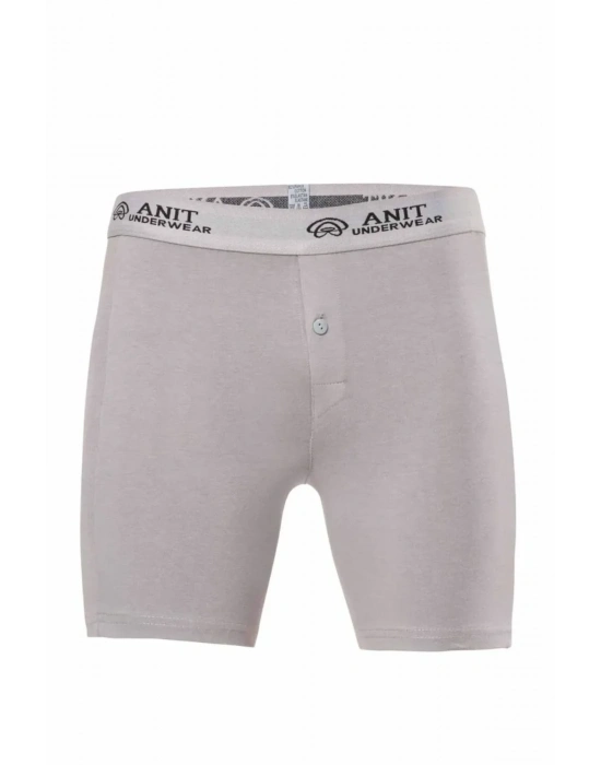 Likralı Uzun Erkek Boxer Gri - 1114A