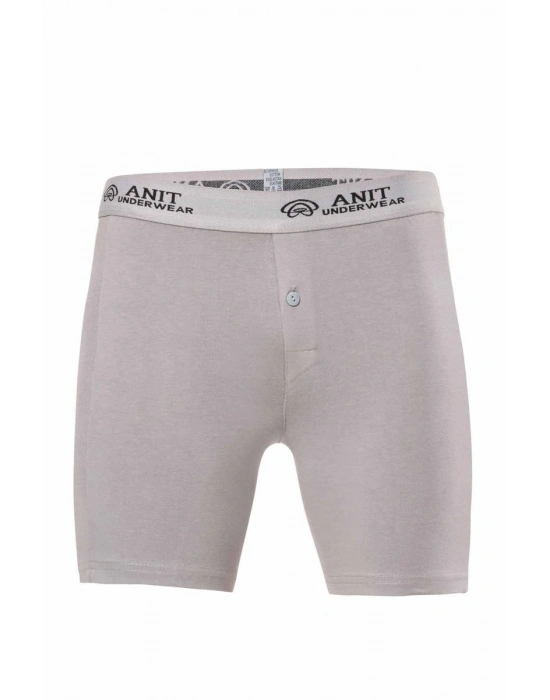 Likralı Uzun Erkek Boxer Gri - 1114A