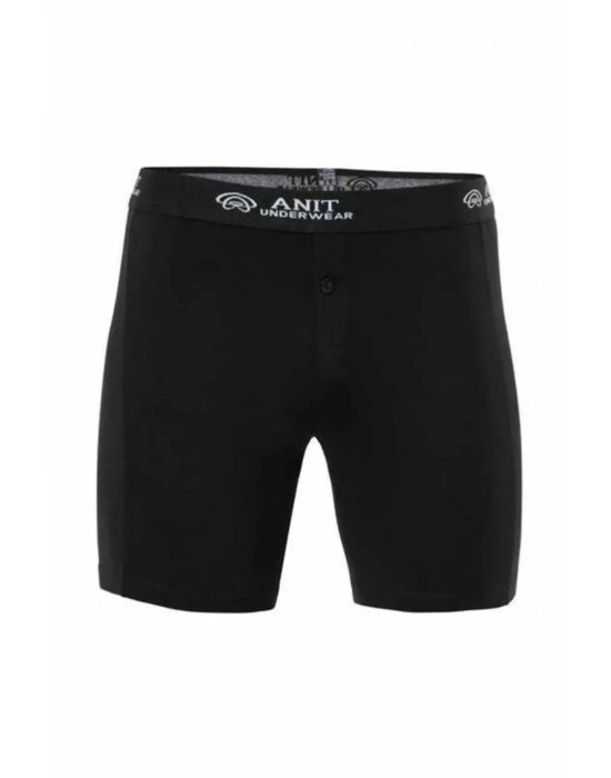 Likralı Uzun Erkek Boxer Siyah - 1114A