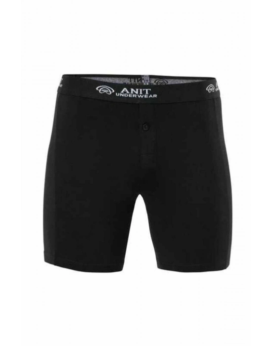 Likralı Uzun Erkek Boxer Siyah - 1114A