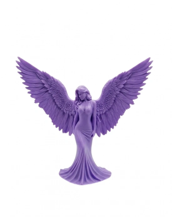 Lila Melek Biblo 3D Dekoratif Angel Figür Ev Aksesuarı