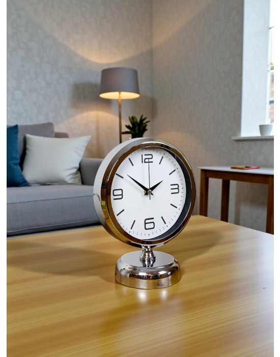 Line 25 x 20 Cm Metal Krom Masa Saati