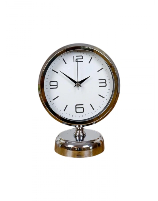 Line 25 x 20 Cm Metal Krom Masa Saati