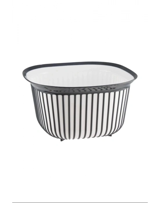 Linea Kare Çizgi Desenli Kase 4 Lt Royaleks-BNM-3712