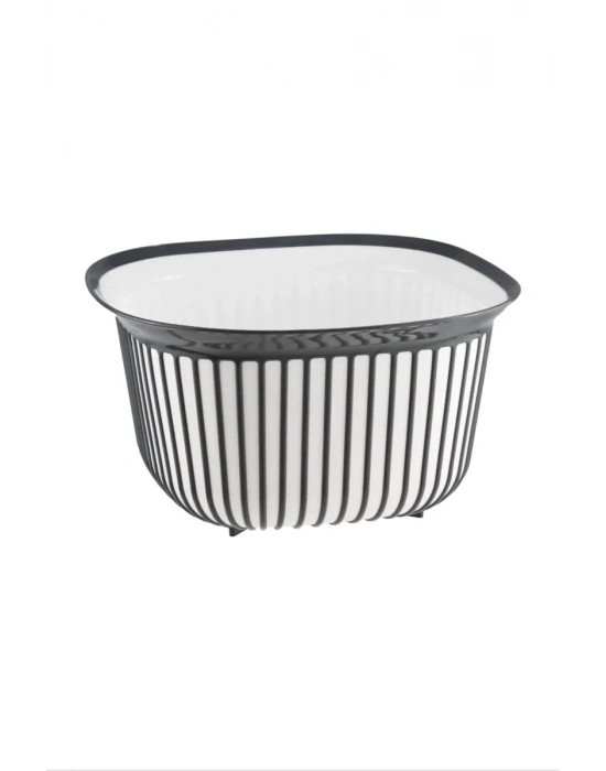 Linea Kare Çizgi Desenli Kase 4 Lt Royaleks-BNM-3712