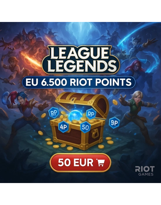 LoL 6500 RP EU West 50 EUR