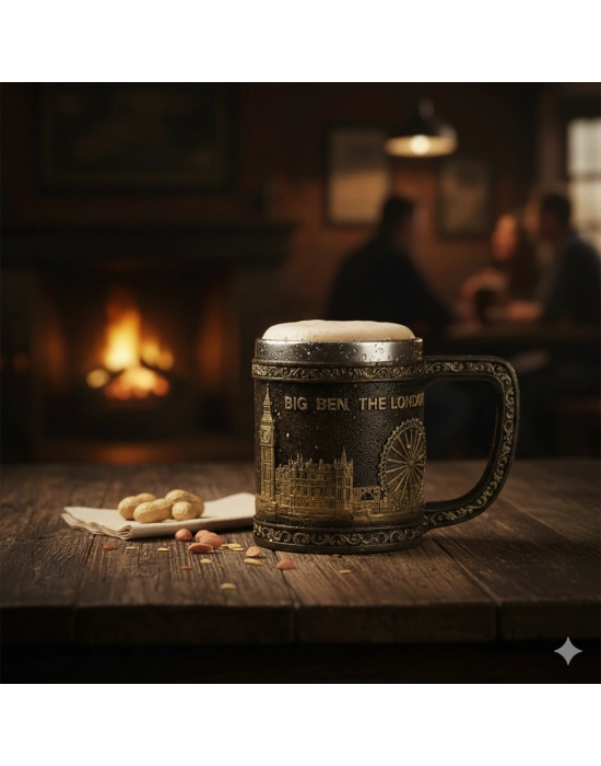 Londra Detaylı Çelik Kupa