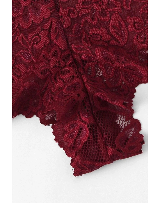 Kadın Bordo Özel Şık Sütyen Külot Takımı