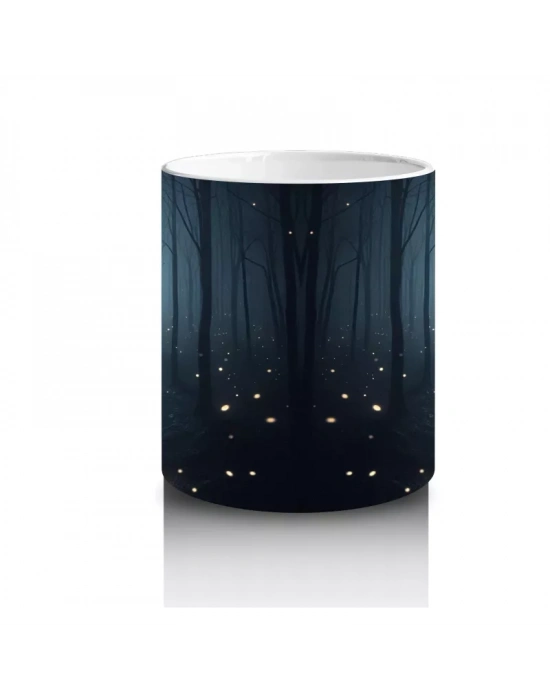 Loş Işıklı Terkedilmiş Koridor Figürlü Korku Temalı Baskılı Kupa Bardak