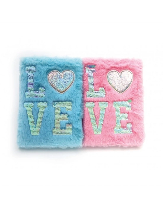 LOVE Tasarımlı Peluş Hatıra Defteri