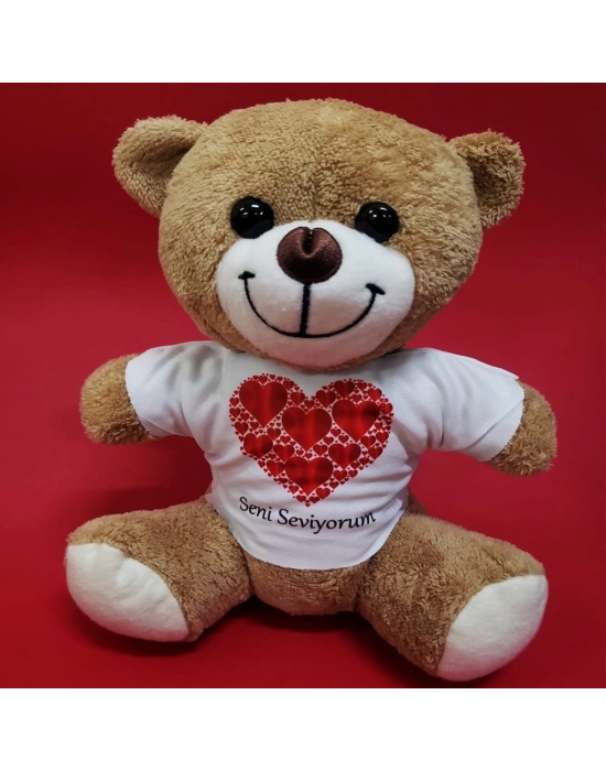 Love Tişörtlü Peluş Ayıcık
