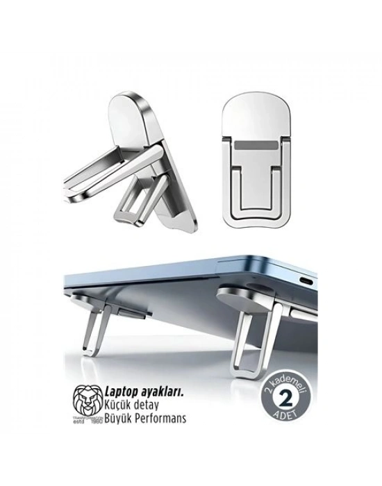 Lukas Schneider Serisi 2’li Gri Laptop Standı - Ergonomik 2 Kademeli Yükseltici 722892