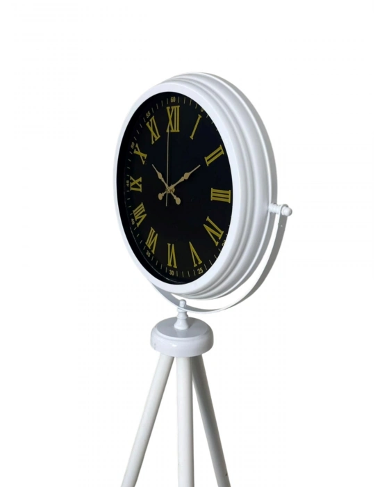 Lüks Beyaz Tripod Ayaklı Saat