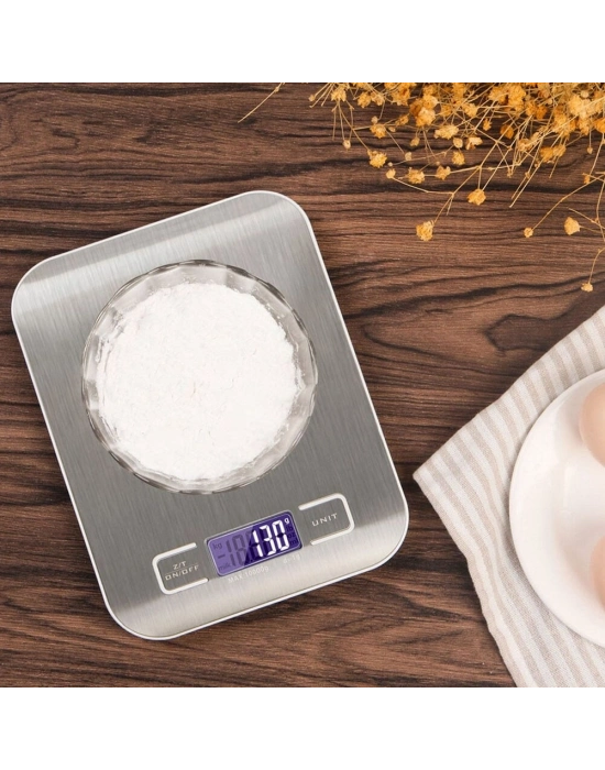 Lüx Dijital Mutfak Terazisi 5 Kg 1 Gr Hassas Paslanmaz Çelik + Pil