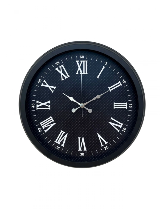 ® Luxury Black 40 Cm Metal Duvar Saati