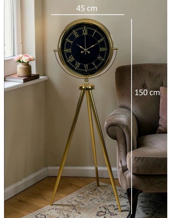 Luxury Gold Tripod Ayaklı Modern Saat
