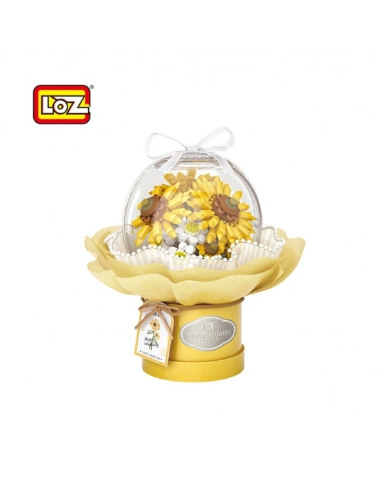 LZ-1299  LEDLİ AYÇİÇEĞİ BUKETİ 510 PARÇA BLOCK OYUNCAK