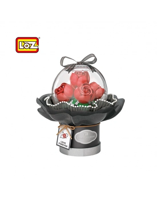 LZ-1300  LEDLİ KIRMIZI GÜL BUKETİ 305 PARÇA BLOCK OYUNCAK