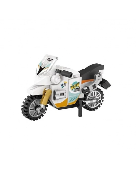LZ-8624  MOTORSİKLET 120 PARÇA BLOCK OYUNCAK MİNİ POŞET