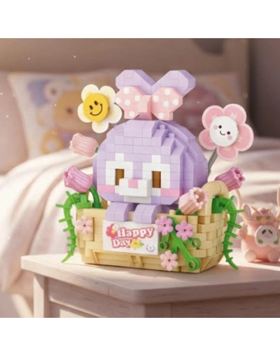 LZ-8805  MOR TAVŞAN 400 PARÇA BLOCK OYUNCAK