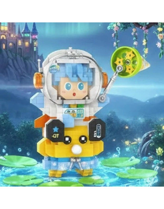 LZ-8827  ASTRONOT MAVİ 390 PARÇA BLOCK OYUNCAK