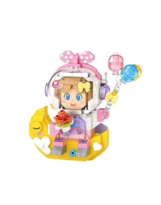 LZ-8828  KIZ ASTRONOT 410 PARÇA BLOCK OYUNCAK