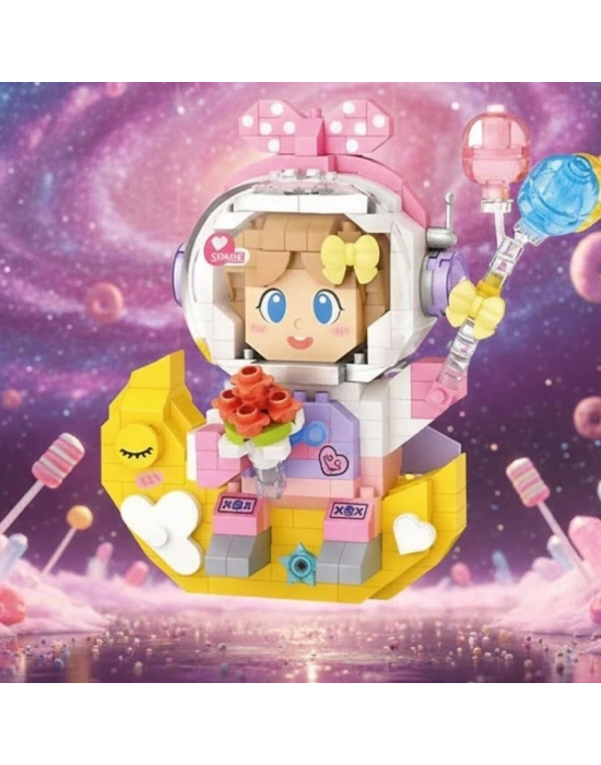 LZ-8828  KIZ ASTRONOT 410 PARÇA BLOCK OYUNCAK