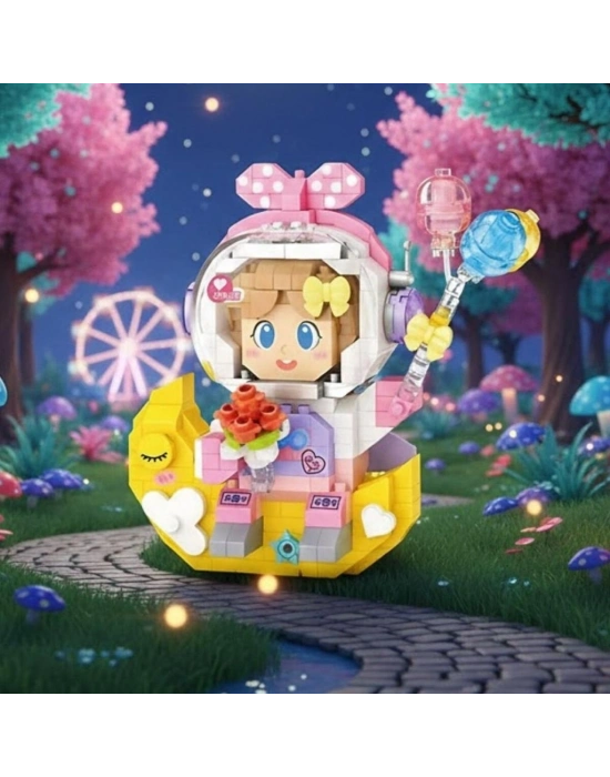 LZ-8828  KIZ ASTRONOT 410 PARÇA BLOCK OYUNCAK