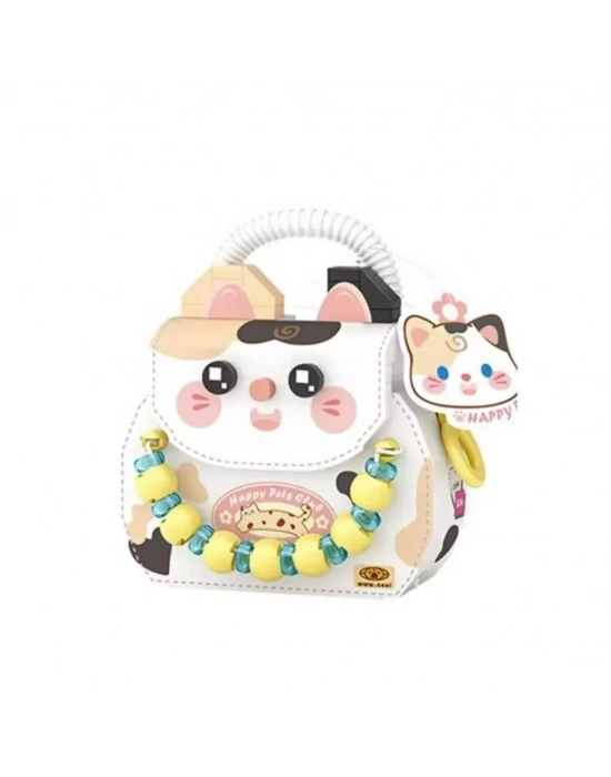 LZ-8843  KEDİ FİGÜRLÜ MEYVE ÇANTASI 360 PARÇA BLOCK OYUNCAK