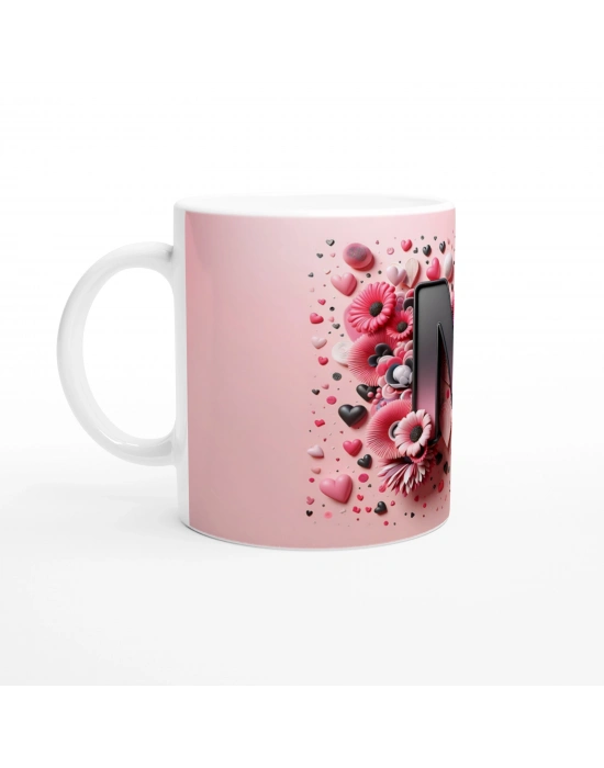 M Harfi Göz Alıcı Alfabe Kupa Bardak