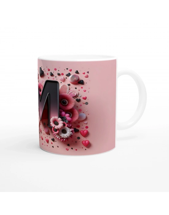 M Harfi Göz Alıcı Alfabe Kupa Bardak