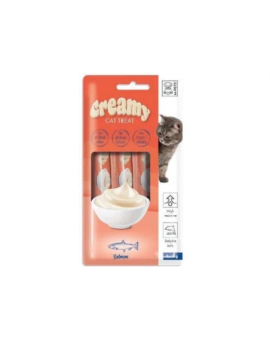 M-Pets Creamy Somonlu Sıvı Kedi Ödül Maması 1 Adet 4x15 Gr