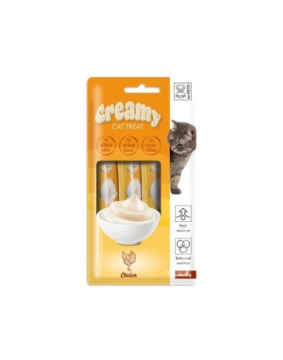 M-Pets Creamy Tavuklu Sıvı Kedi Ödül Maması 1 Adet 4x15 Gr