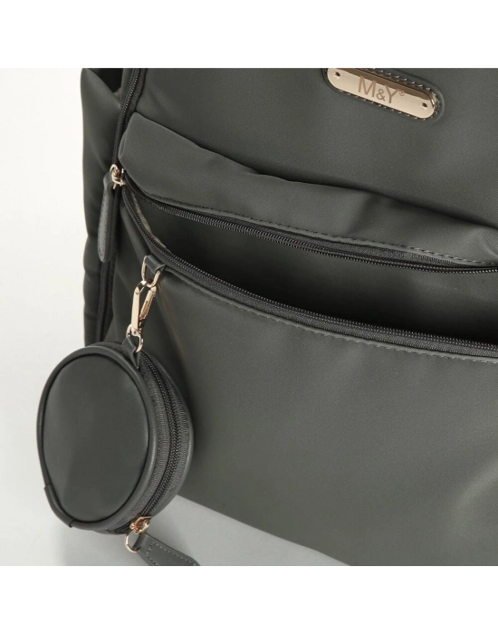 M&Y Diamond Anne Bebek Bakım Sırt Çantası 7345 Gri