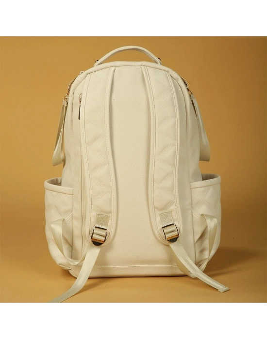 M&Y Oeste Deri Anne Bebek Bakım Sırt Çantası 7300 Krem