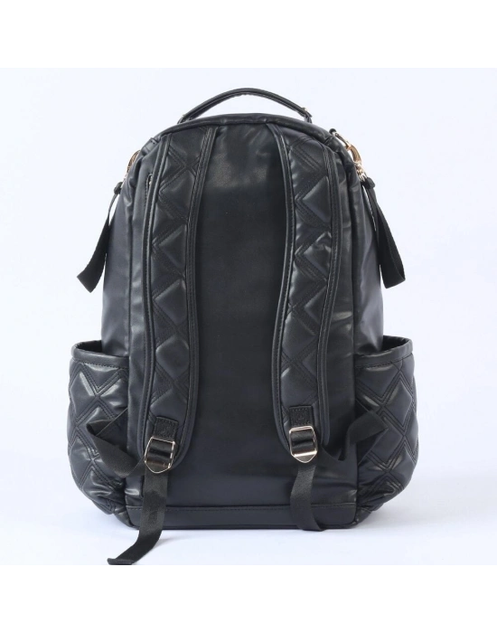 M&Y Oeste Deri Anne Bebek Bakım Sırt Çantası 7300 Siyah