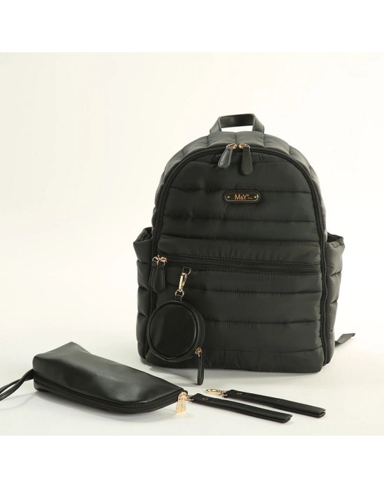 M&Y Puff Anne Bebek Bakım Sırt Çantası 7335 Siyah