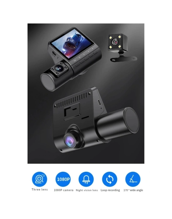 M80 3 Lens Araç Kamerası