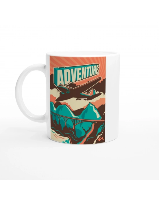 Macera Dolu Retro Uçak Kupa