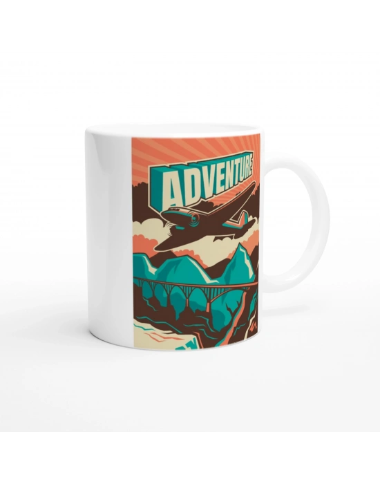 Macera Dolu Retro Uçak Kupa