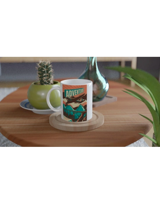 Macera Dolu Retro Uçak Kupa